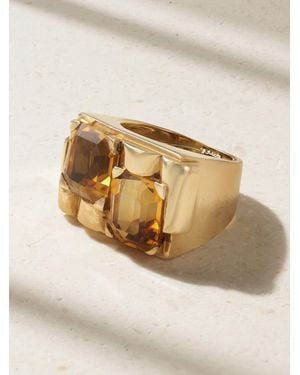 Fred Leighton Retro 18-Karat Citrine Pinky Ring - Natur