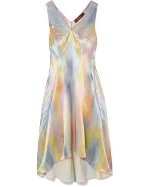 Sies Marjan Miriam Printed Satin Midi Dress - Blue
