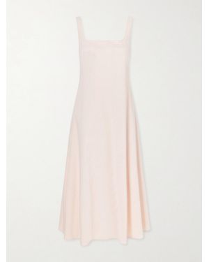 Theory Linen-Blend Midi Dress - Pink