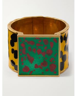 Dries Van Noten Tone Enamel Bracelet - Green