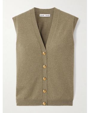 Blazé Milano Highland Wool And Cashmere-Blend Vest - Green