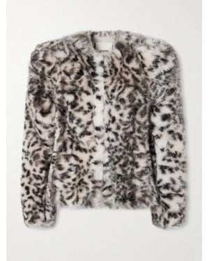 Isabel Marant Bahria Jacke Aus Plüschmaterial Mit Leopardenprint - Mehrfarbig