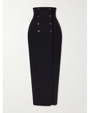KHAITE Luiza Crepe Midi Skirt - Blue