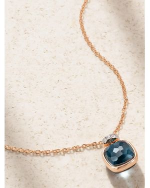 Pomellato Nudo 18-Karat Rose And, Topaz And Diamond Necklace - Natural