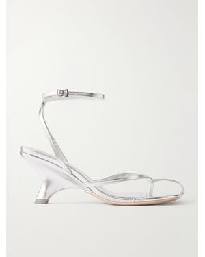 Jonathan Simkhai Kelsey Metallic-Leather Wedge Sandals - Natural