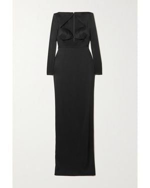 Alex Perry Cohan Cutout Satin-Crepe Maxi Dress - Black