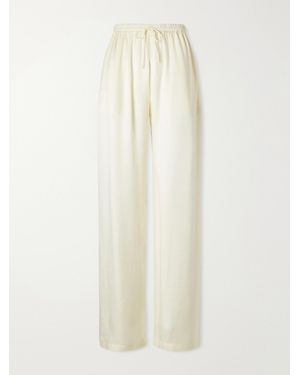 Sharon Wauchob Tuileries Satin Straight-Leg Trousers - White