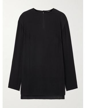 Wardrobe NYC Silk-Georgette Blouse - Schwarz