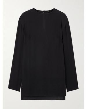 Wardrobe NYC Bluse Aus Seiden-Georgette - Schwarz