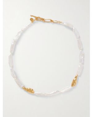 Pacharee Collier En Plaqué Or Et Perles Birch - Neutre