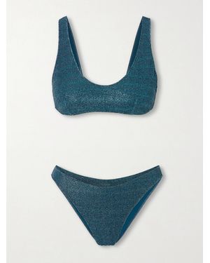 Oséree Lumière Sporty Metallic Bikini - Blue