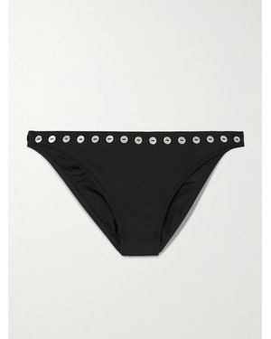 STAUD Gemma Embellished Bikini Briefs - Schwarz