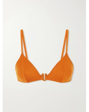 Eres Stylish Embellished Triangle Bikini Top - Orange