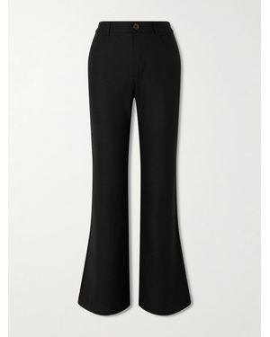 Alix Of Bohemia Bunny Silk Flared Trousers - Black
