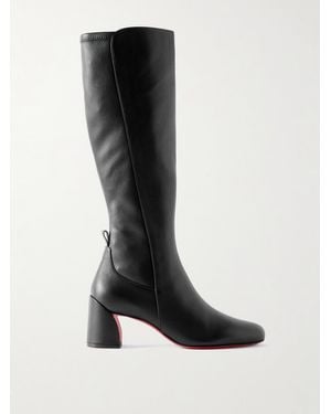Christian Louboutin Jane Botta 55 Leather Knee Boots - Black
