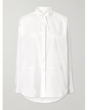 RÙADH The Dune Tie-Detailed Cotton-Sateen Shirt - Weiß