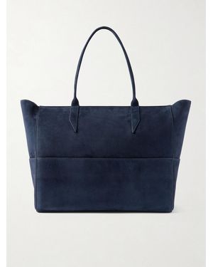 Metier Incognito 36 Panelled Suede Tote - Blue