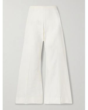 KHAITE Walter Cotton-Canvas Flared Trousers - White