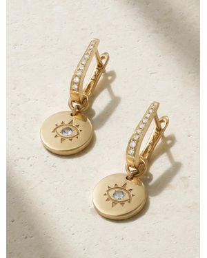 Diane Kordas Evil Eye Ohrringe Aus 18 Karat Mit Diamanten Und Saphiren - Natur