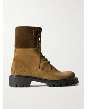 Loewe Sierra Suede Ankle Boots - Brown