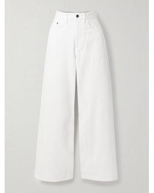 Maria McManus Massive Organic Cotton-Twill Wide-Leg Trousers - White