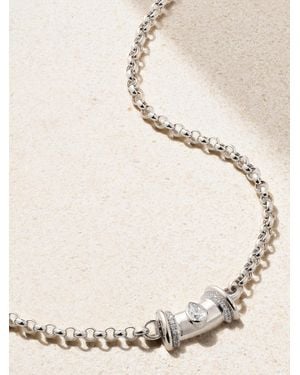 L'Atelier Nawbar Warrior Princess Kette Aus 18 Karat Weißgold Mit Diamanten - Natur
