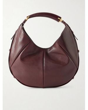 Saint Laurent Mombasa Panelled Leather Shoulder Bag - Brown