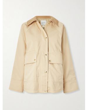 Patou Wool-Blend Trimmed Cotton-Twill Jacket - Natural