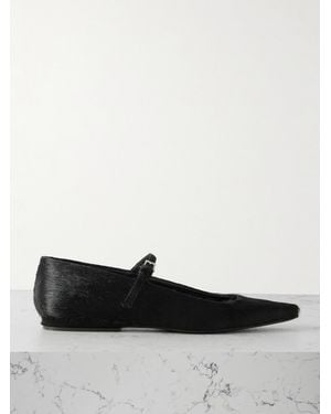 Loulou de Saison Leone Calf Hair Flats - White