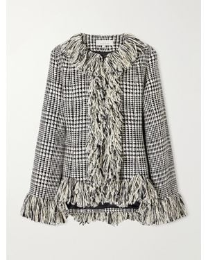 LIBEROWE Banker Fringed Cotton-Blend Tweed Jacket - Black