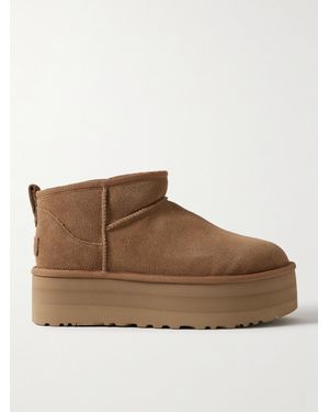 UGG Classic Ultra Mini Ankle Boots Aus Shearling Mit Plateau - Braun