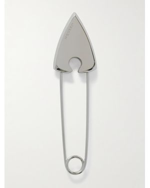 McQueen Arrow Silberfarbene Brosche - Weiß