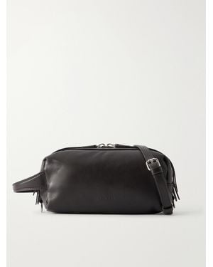 Lemaire Care Small Leather Shoulder Bag - Black