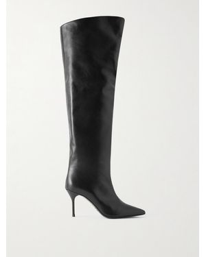 STAUD Sebastian Leather Over-The-Knee Boots - Black