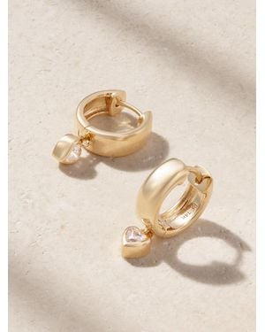 Roxanne First Boucles D'Oreilles En Or 14 Carats (585/1000) Et Diamants Everyday Drop - Neutre