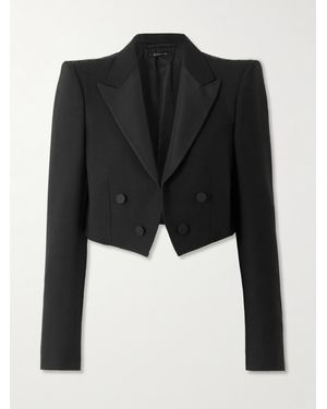 Tom Ford Wool, Mohair And Silk-Blend Blazer - Black