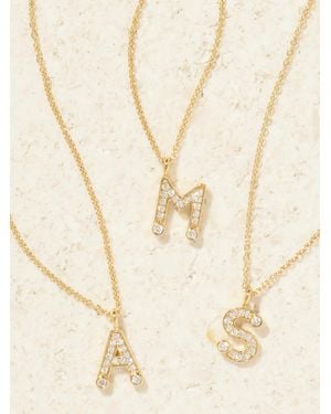 Sophie Bille Brahe Simple Letter 18-Karat Recycled Diamond Necklace - Natural