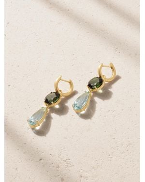 Irene Neuwirth Gemmy Gem 18-Karat, Aquamarine And Tourmaline Earrings - Natural