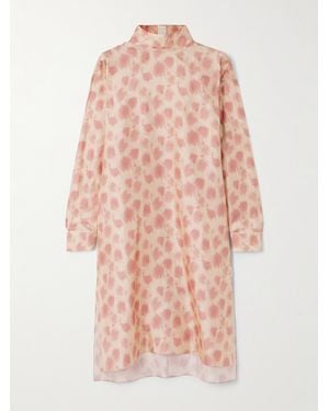 Marni Printed Silk-Satin Mini Dress - Pink
