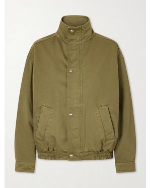 Nili Lotan Klaire Cotton Shell Blouson Jacket - Green
