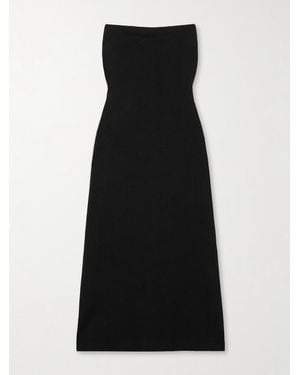 Nili Lotan Mozana Strapless Stretch-Knit Midi Dress - Black