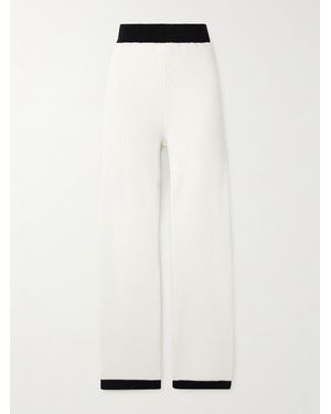 D'Estree Eileen Cotton Straight-Leg Pants - White