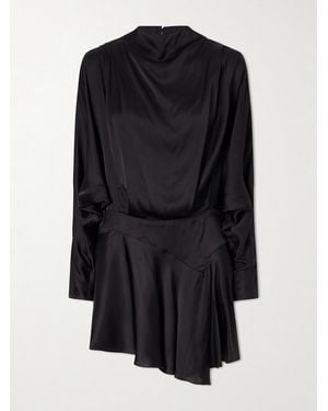 Isabel Marant Neline Satin Mini Dress - Black