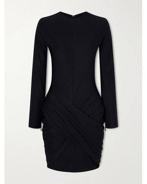 Jacquemus La Mini Robe De Minuit Gathered Stretch-Jersey Mini Dress - Black