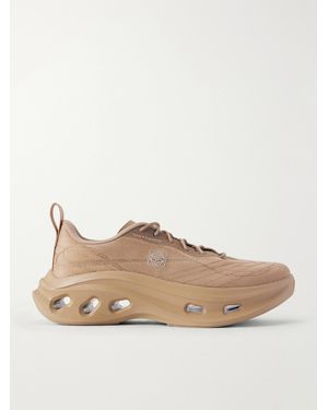 Loewe On Cloudtilt Premium Embroidered Mesh Trainers - Natural