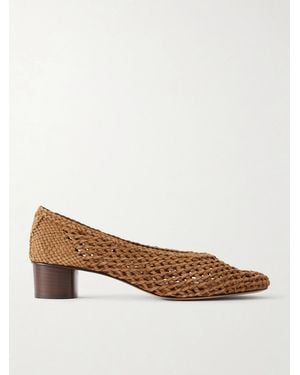 Le Monde Beryl Woven 40 Suede Court Shoes - Brown