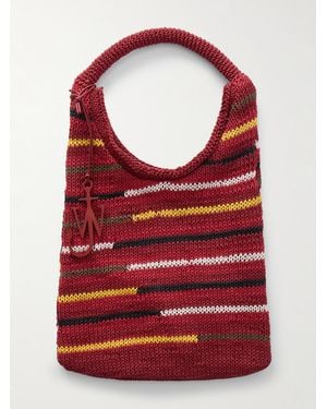 JW Anderson Tote Aus Gestreifter Baumwolle - Rot