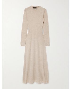 Loro Piana Camino Cashmere And Silk-Blend Midi Dress - Natural