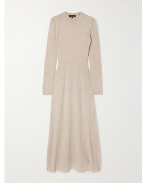 Loro Piana Camino Cashmere And Silk-Blend Midi Dress - Natural