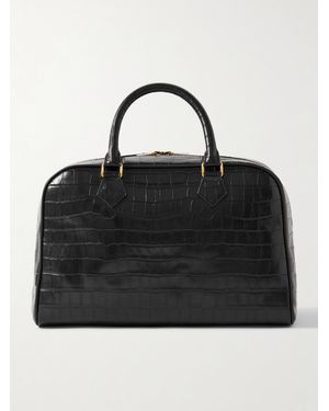 Nili Lotan Jaclyn Croc-Effect Leather Tote - Black